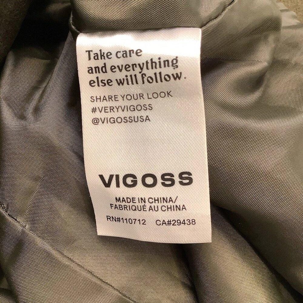 Vigoss Green Suede Moto Full Zip Asymmetrical Crop Jacket Womens Size S - Picture 9 of 10